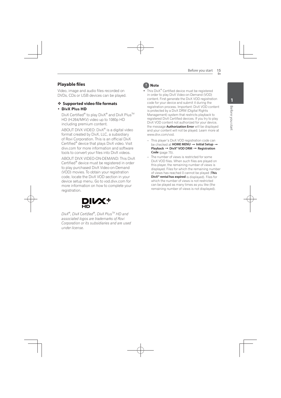1playable files | Pioneer MCS-FS131 User Manual | Page 15 / 576