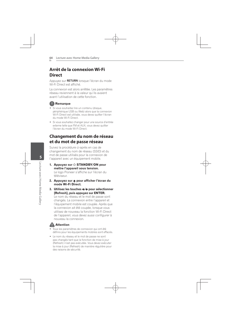 Arrêt de la connexion wi-fi direct | Pioneer MCS-FS131 User Manual | Page 158 / 576