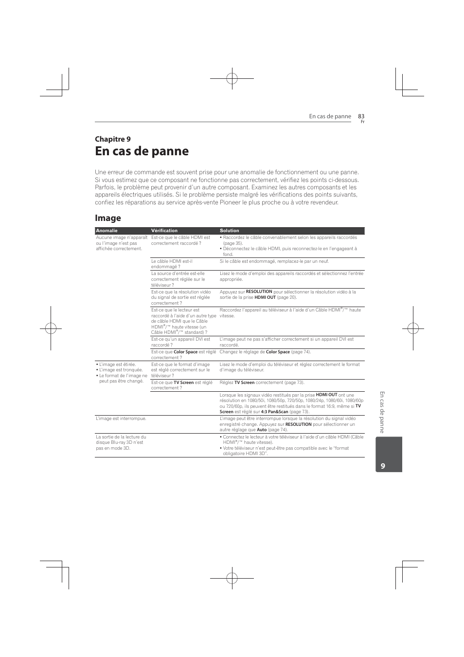 En cas de panne, Image, 9chapitre 9 | Pioneer MCS-FS131 User Manual | Page 177 / 576