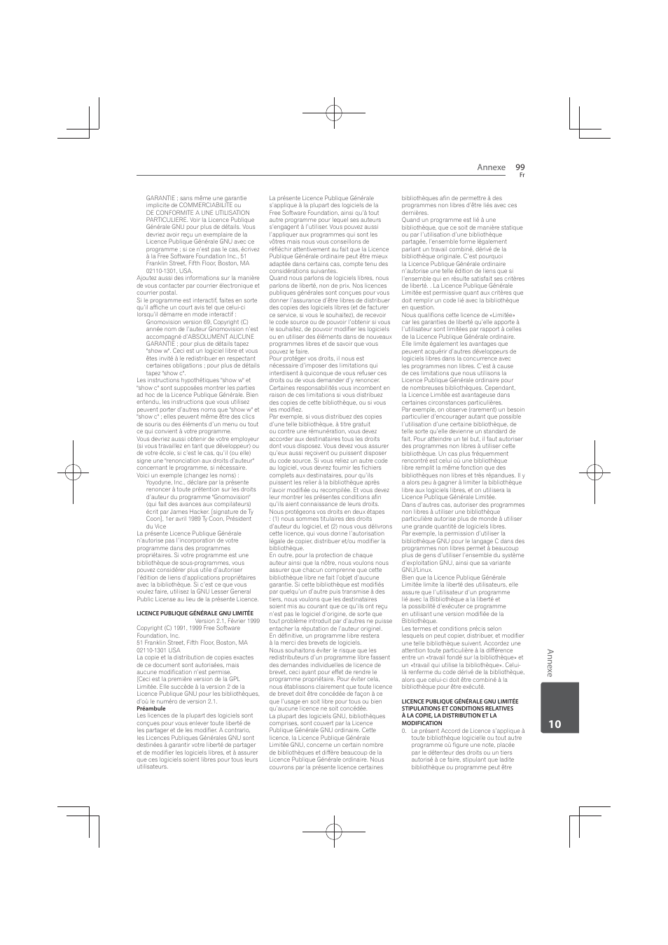 Annexe 99, Annex e | Pioneer MCS-FS131 User Manual | Page 193 / 576
