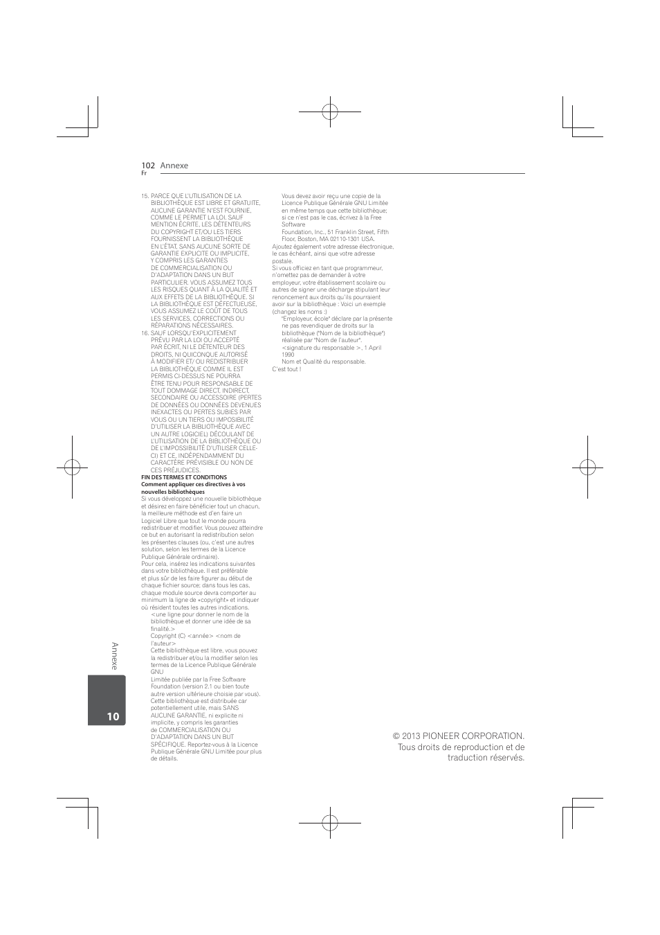 Annexe 102, Annex e | Pioneer MCS-FS131 User Manual | Page 196 / 576