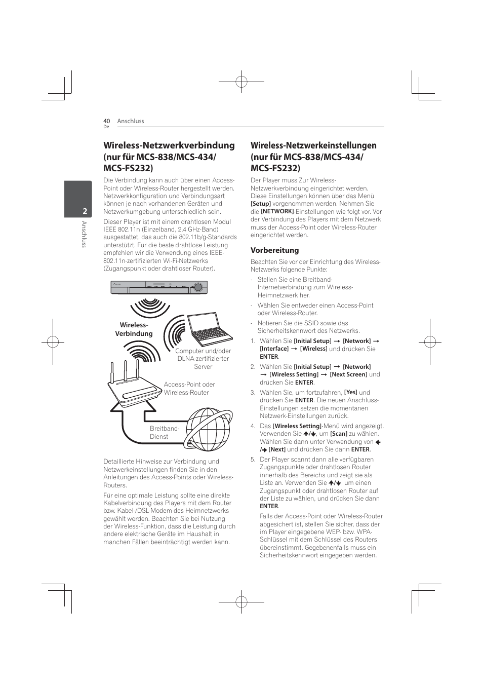Vorbereitung | Pioneer MCS-FS131 User Manual | Page 236 / 576