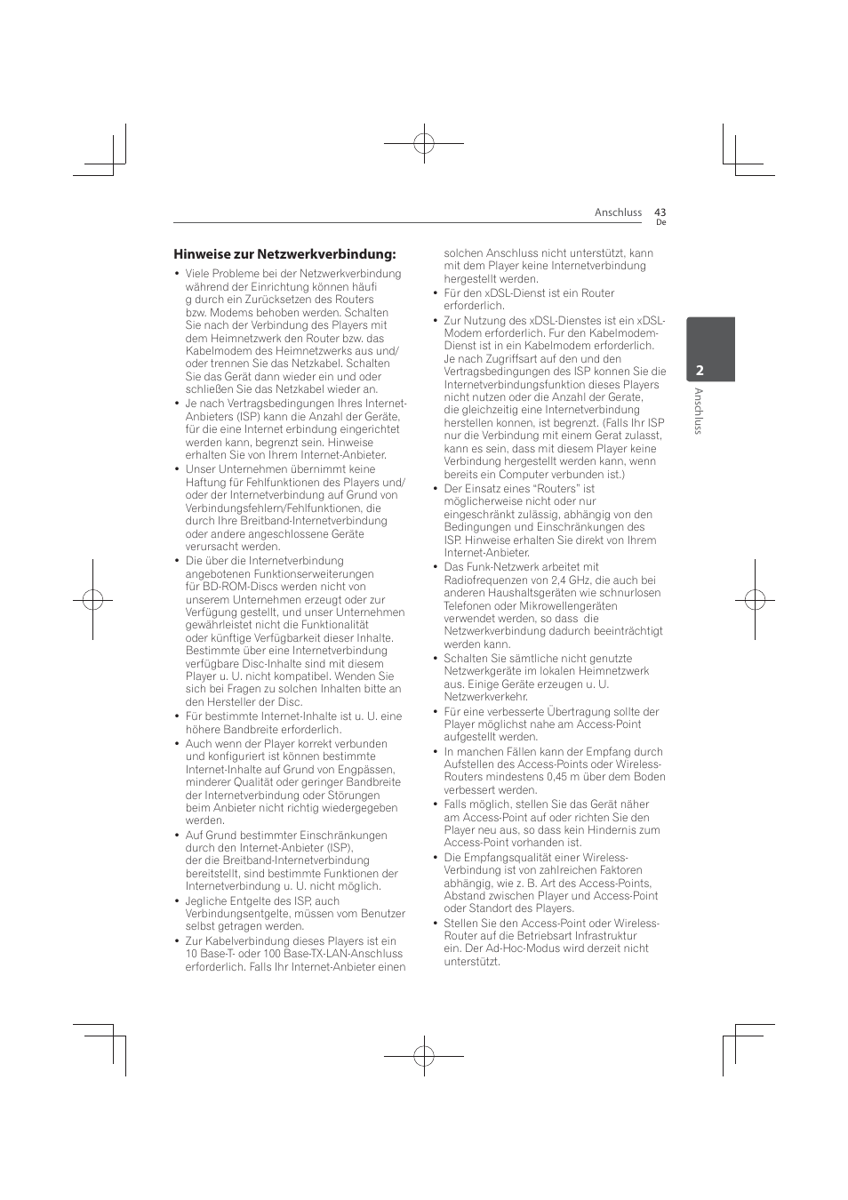2hinweise zur netzwerkverbindung | Pioneer MCS-FS131 User Manual | Page 239 / 576