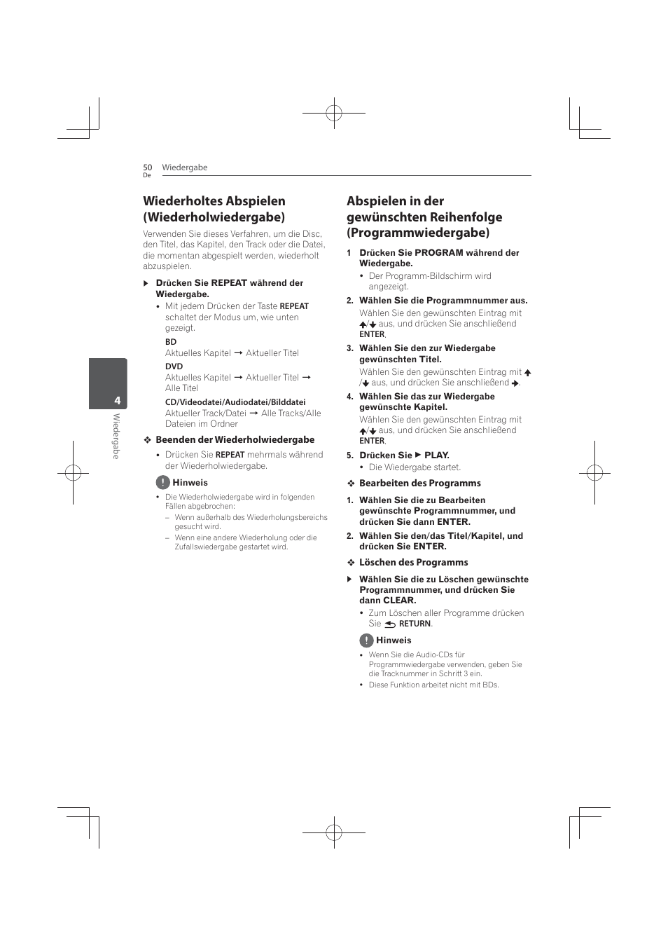 Wiederholtes, Abspielen, Wiederholwiedergabe) | Wiederholtes abspielen (wiederholwiedergabe) | Pioneer MCS-FS131 User Manual | Page 246 / 576