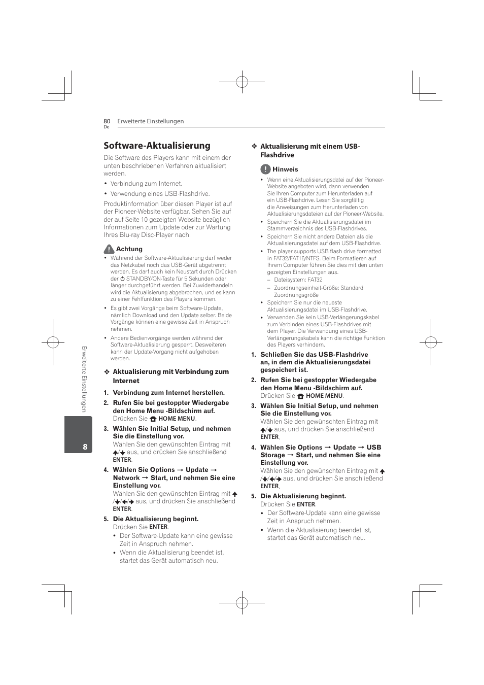 Software-aktualisierung | Pioneer MCS-FS131 User Manual | Page 276 / 576