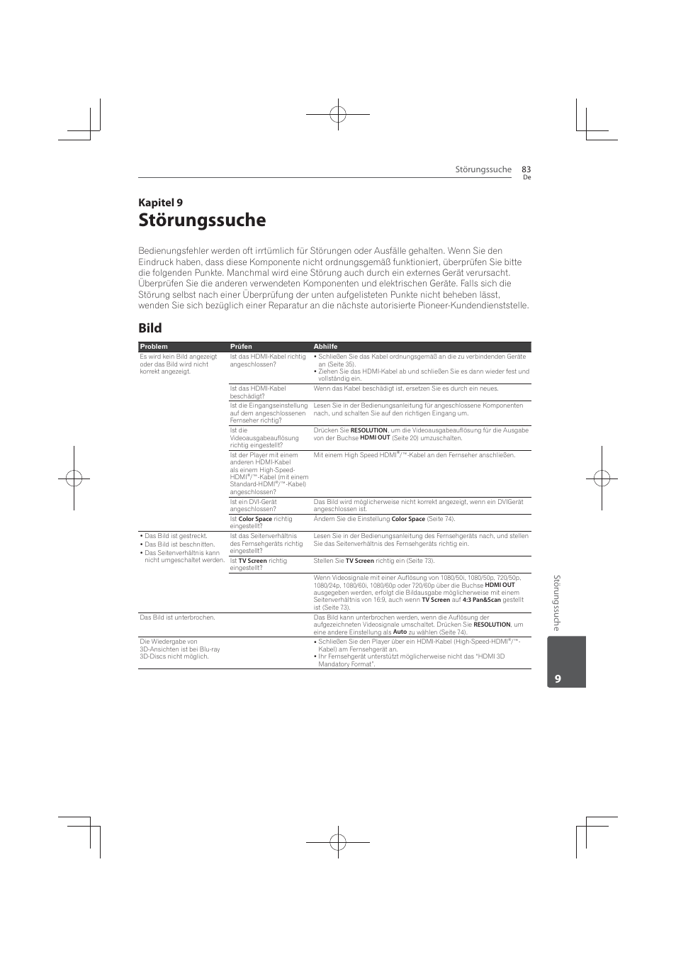 9 störungssuche, Bild, Störungssuche | 9kapitel 9 | Pioneer MCS-FS131 User Manual | Page 279 / 576