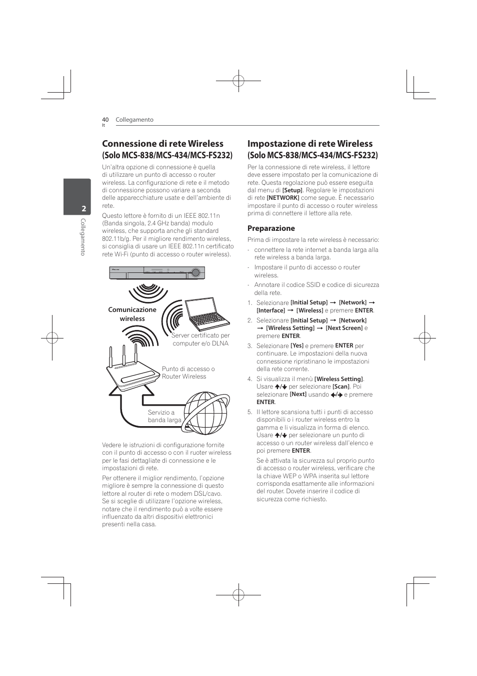 Preparazione | Pioneer MCS-FS131 User Manual | Page 330 / 576