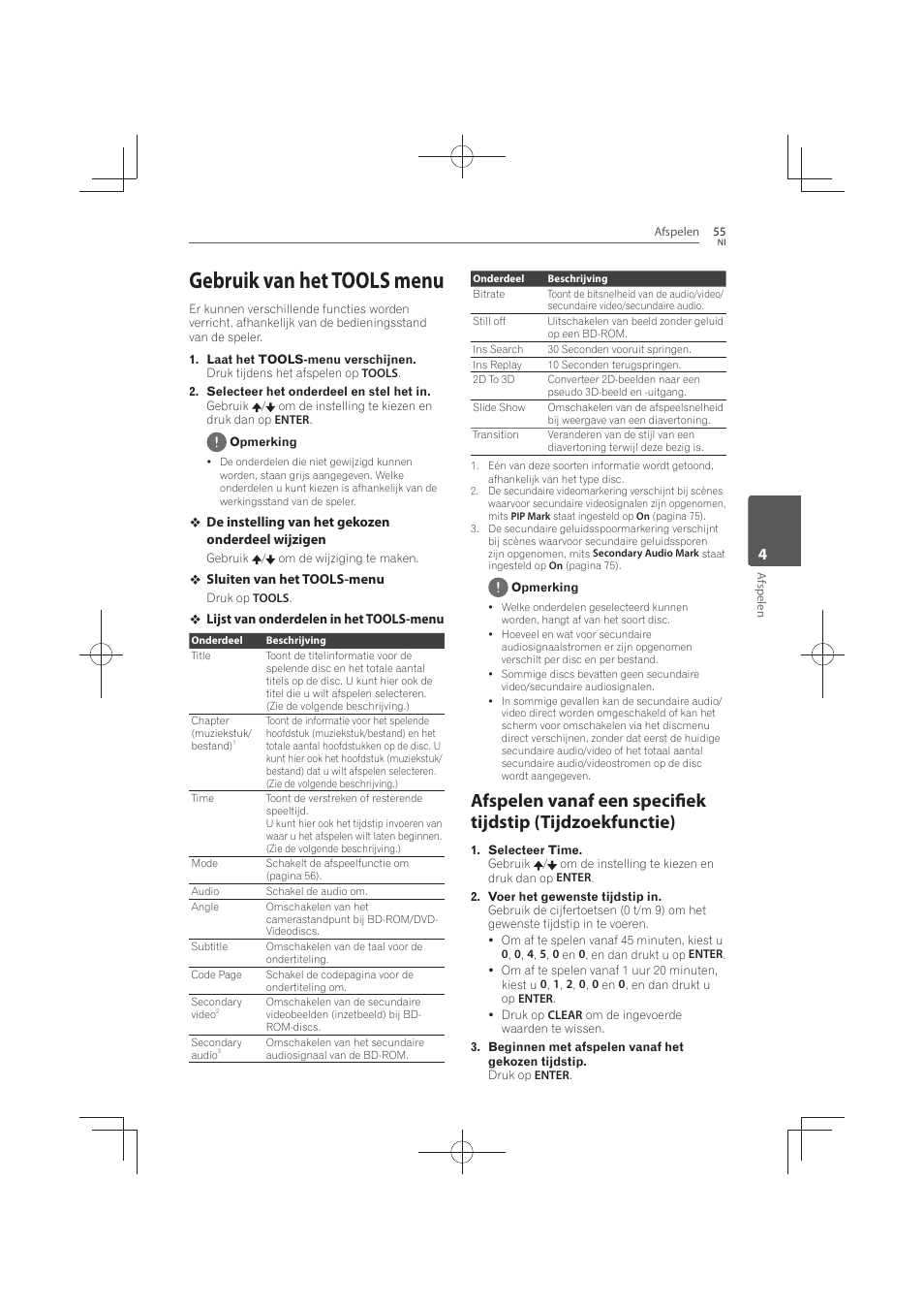 Gebruik van het tools menu, Afspelen vanaf een specifiek tijdstip, Tijdzoekfunctie) | Pioneer MCS-FS131 User Manual | Page 439 / 576