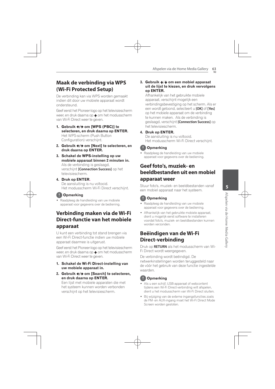 Maak de verbinding via wps (wi-fi protected setup), Beëindigen van de wi-fi direct-verbinding | Pioneer MCS-FS131 User Manual | Page 447 / 576