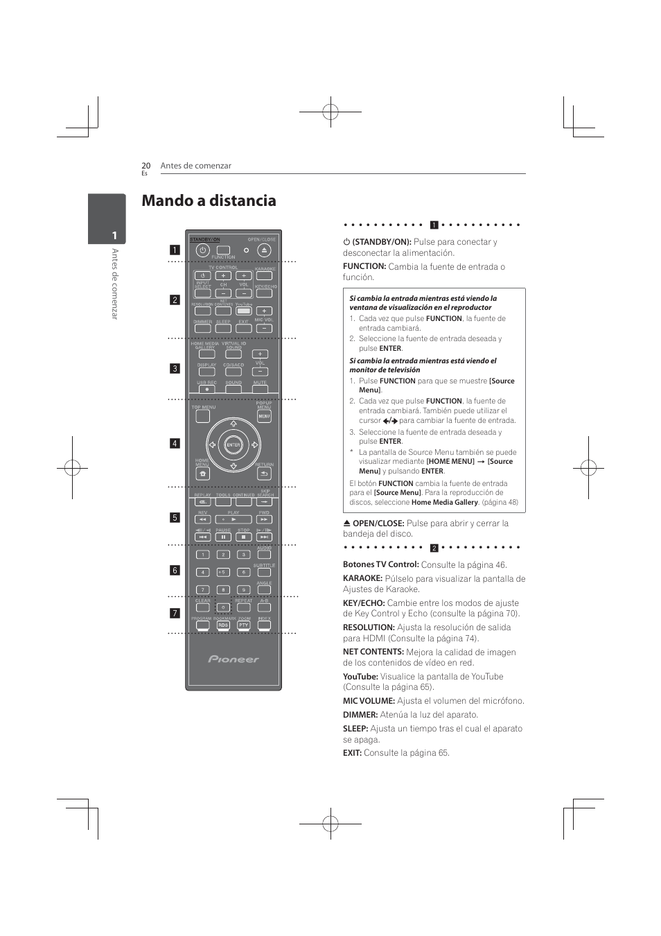 Mando a distancia | Pioneer MCS-FS131 User Manual | Page 498 / 576