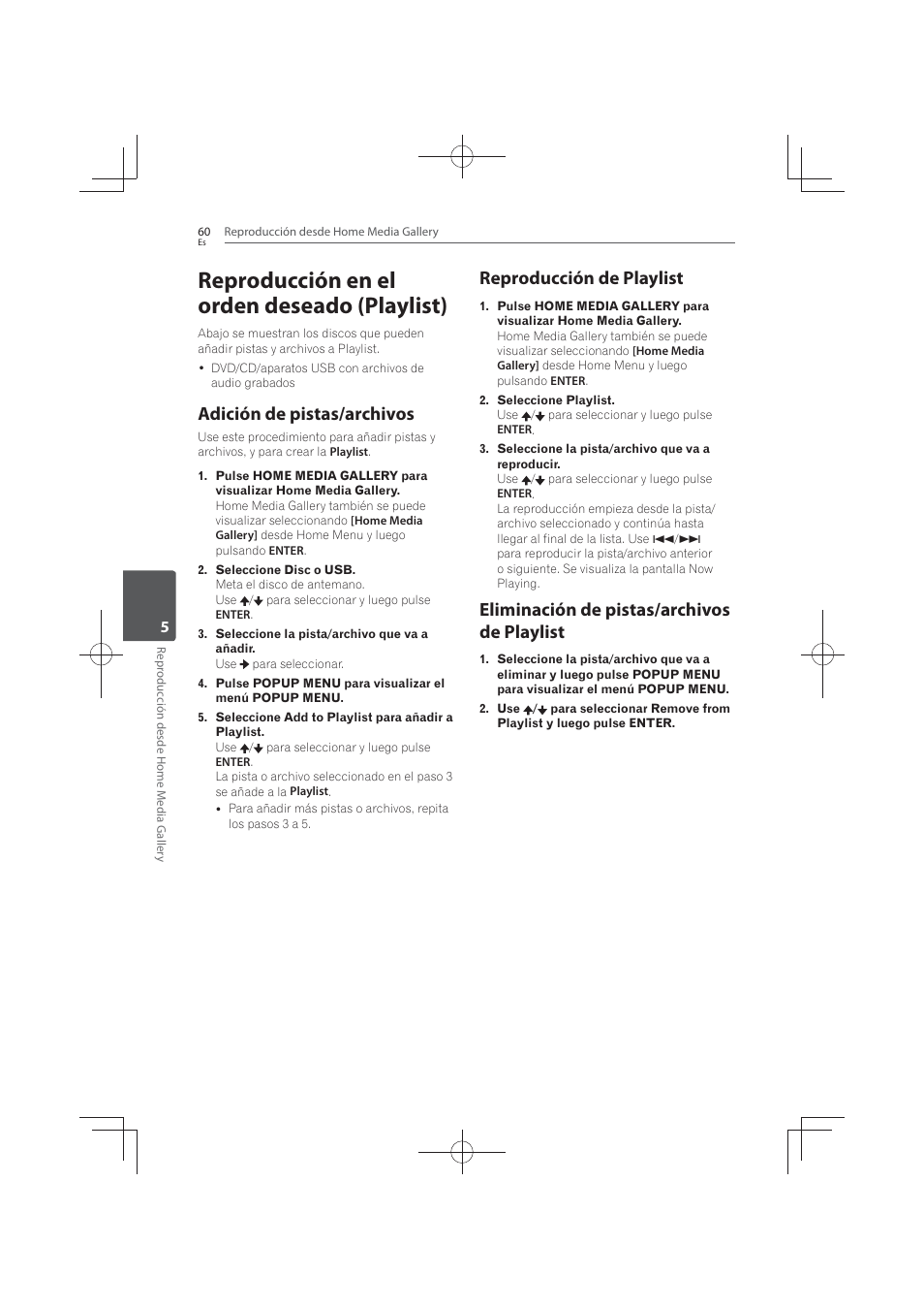 Reproducción en el orden deseado (playlist), Adición de pistas/archivos, Reproducción de playlist | Eliminación de pistas/archivos de playlist | Pioneer MCS-FS131 User Manual | Page 538 / 576