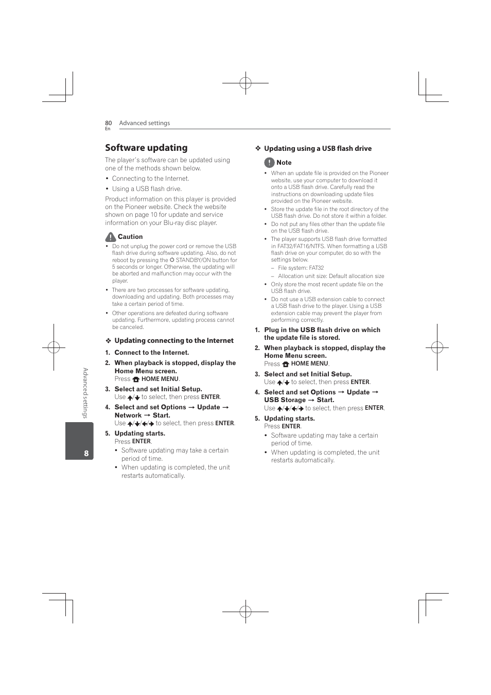 Software, Updating, Software updating | Pioneer MCS-FS131 User Manual | Page 80 / 576