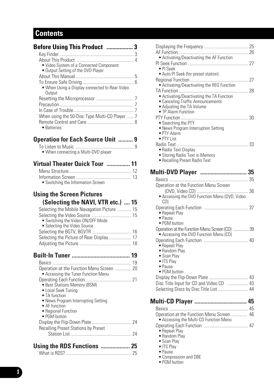 Pioneer AVM-P9000R User Manual | Page 2 / 112
