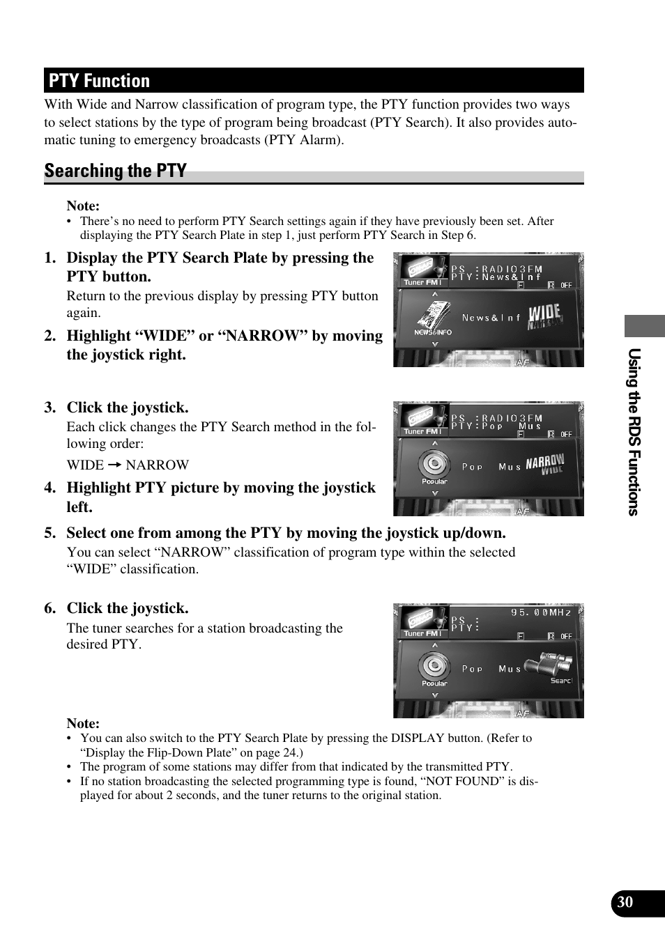 Pty function, Searching the pty | Pioneer AVM-P9000R User Manual | Page 31 / 112