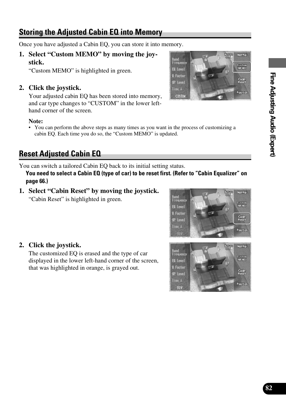 Reset adjusted cabin eq | Pioneer AVM-P9000R User Manual | Page 83 / 112