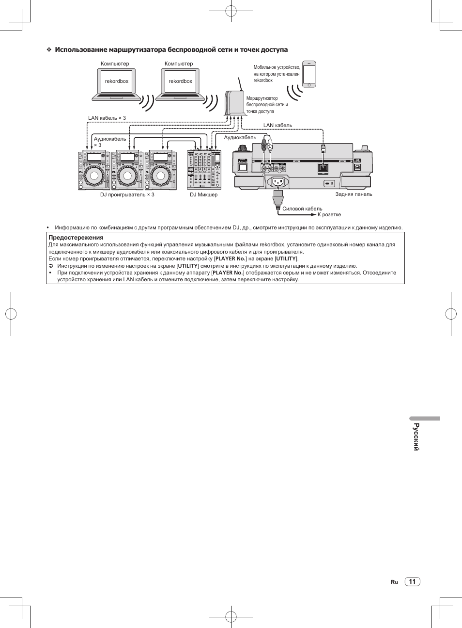 Русски й | Pioneer CDJ-2000NXS User Manual | Page 109 / 116