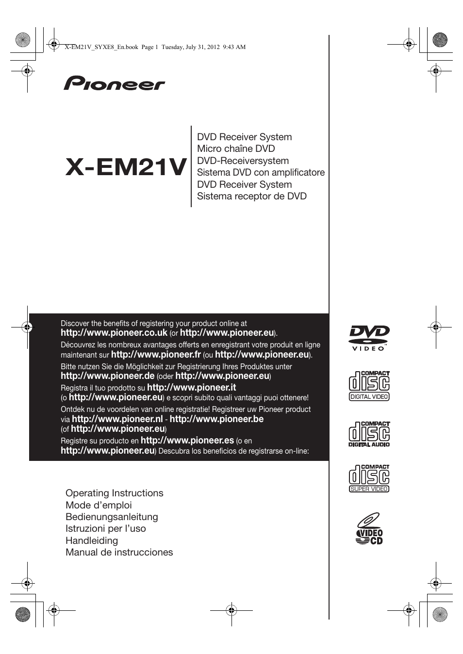 Pioneer X-EM21V User Manual | 30 pages