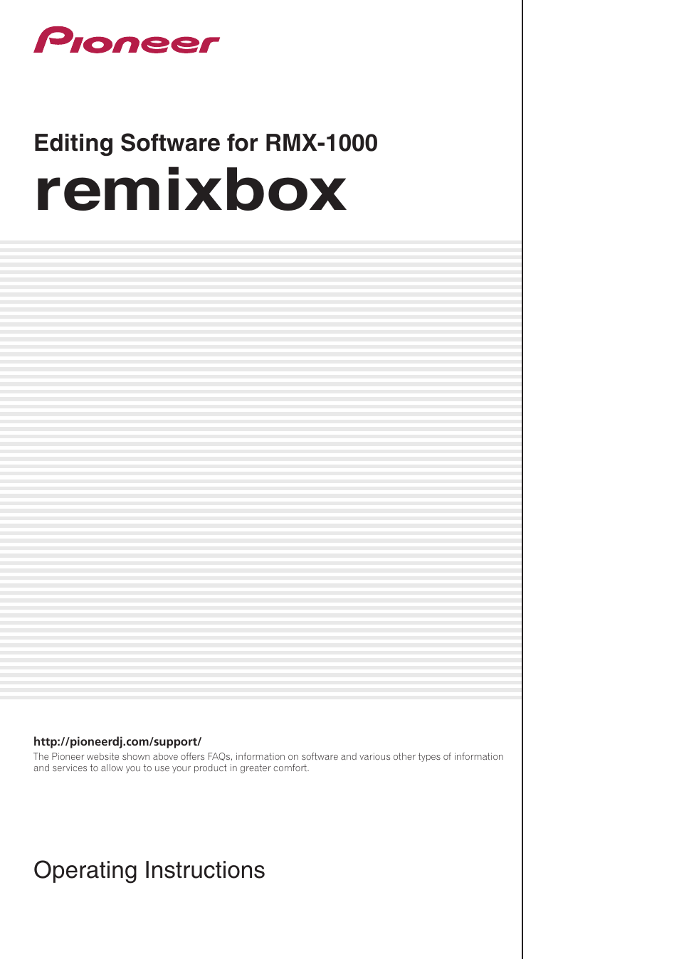 Pioneer RMX-1000-M User Manual | 16 pages