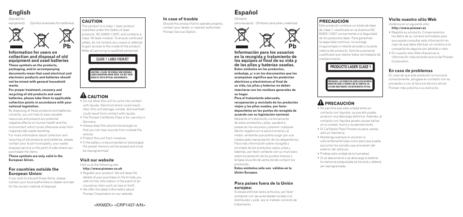 Pioneer DVH-330UB User Manual | 4 pages