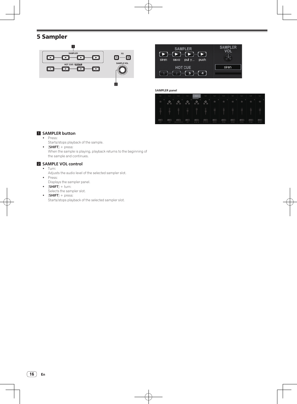 5 sampler | Pioneer DDJ-ERGO-V User Manual | Page 16 / 32
