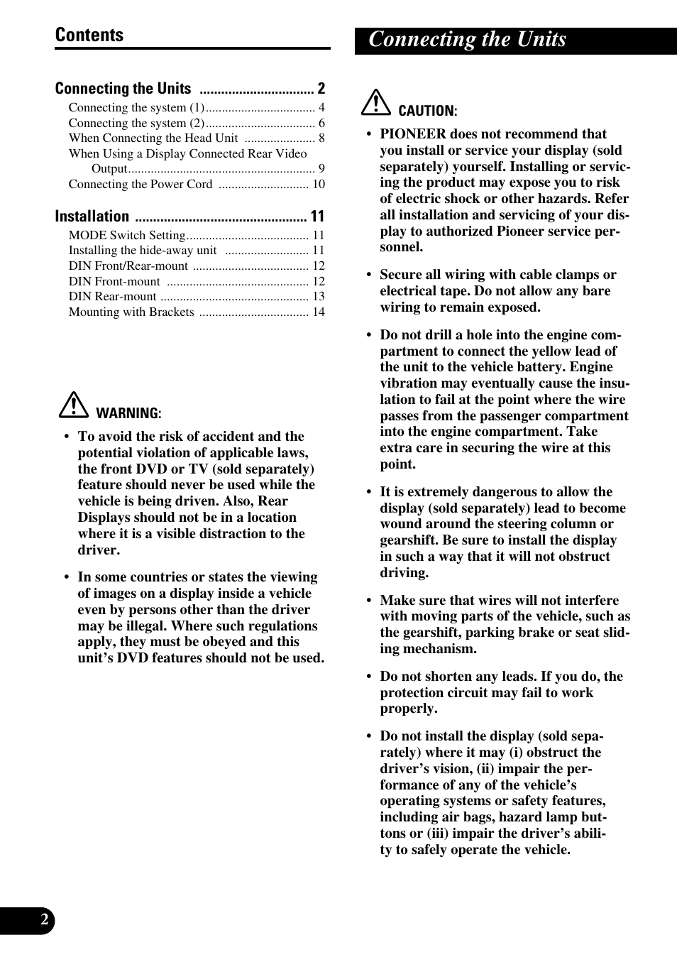 Pioneer XDV-P6 User Manual | Page 2 / 86