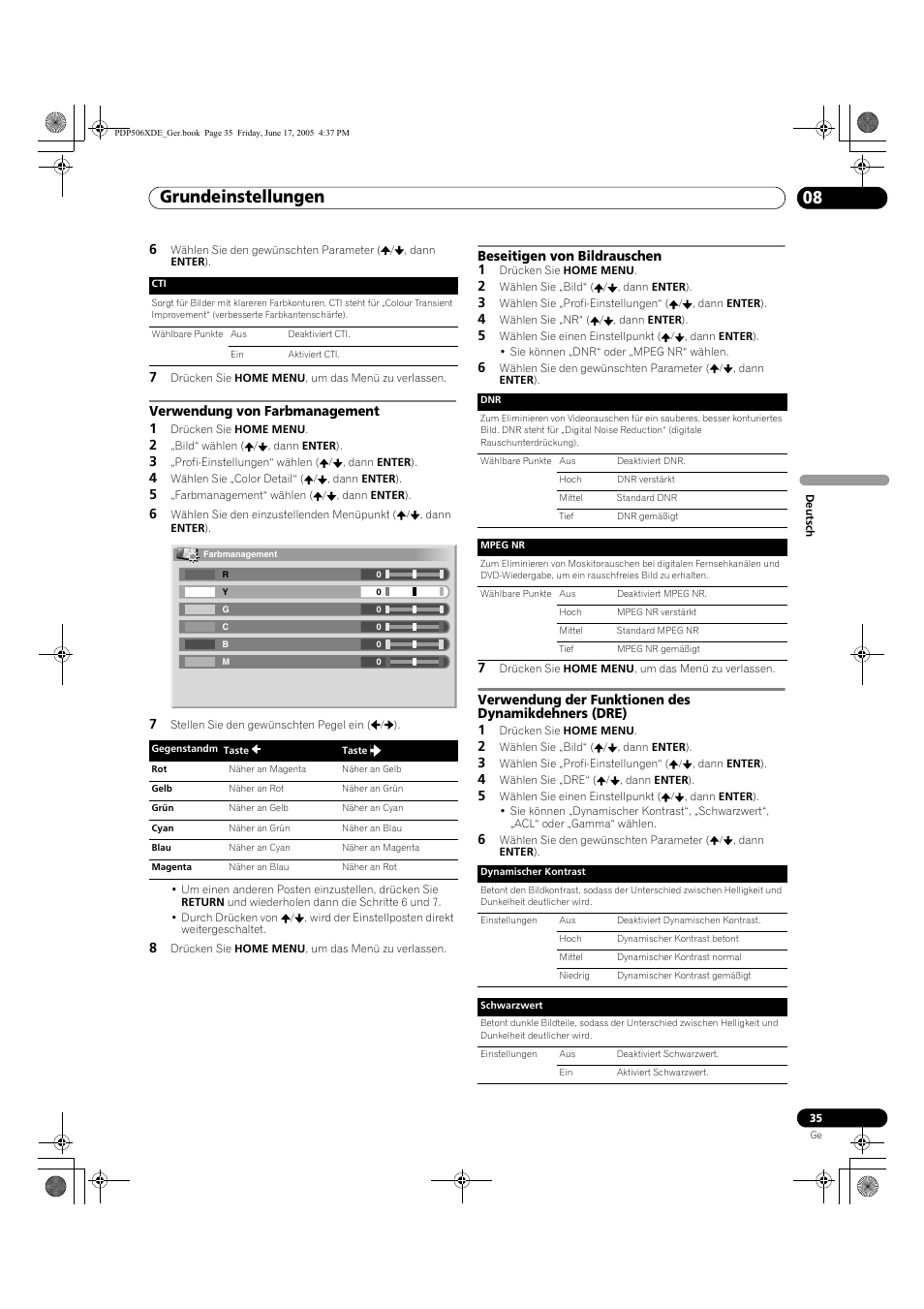 Grundeinstellungen 08 | Pioneer PDP-506XDE User Manual | Page 191 / 236