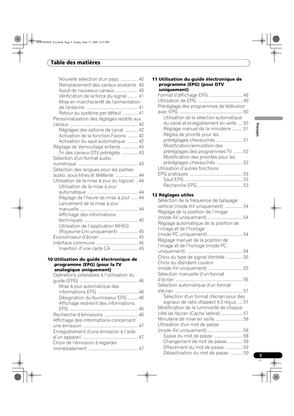 Pioneer PDP-506XDE User Manual | Page 83 / 236