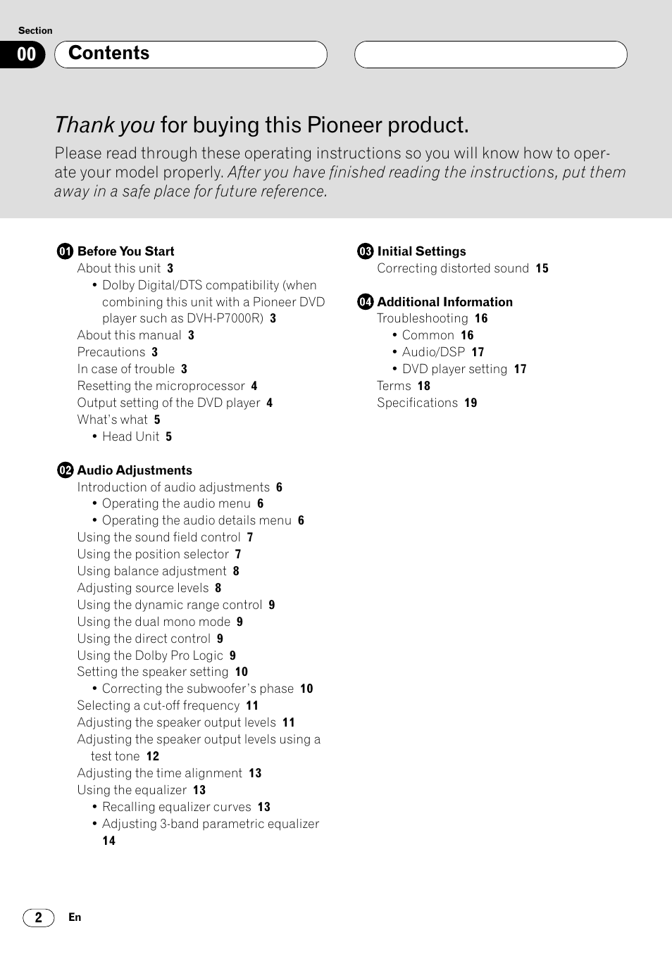 Pioneer DEQ-P7000 User Manual | Page 2 / 112