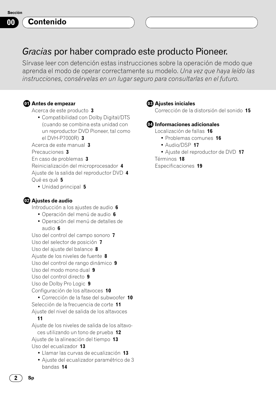 Pioneer DEQ-P7000 User Manual | Page 20 / 112