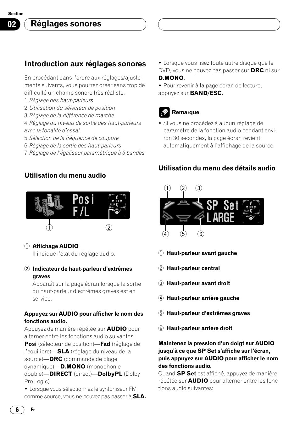 Introduction aux réglages sonores 6, Réglages sonores, Introduction aux réglages sonores | Pioneer DEQ-P7000 User Manual | Page 60 / 112
