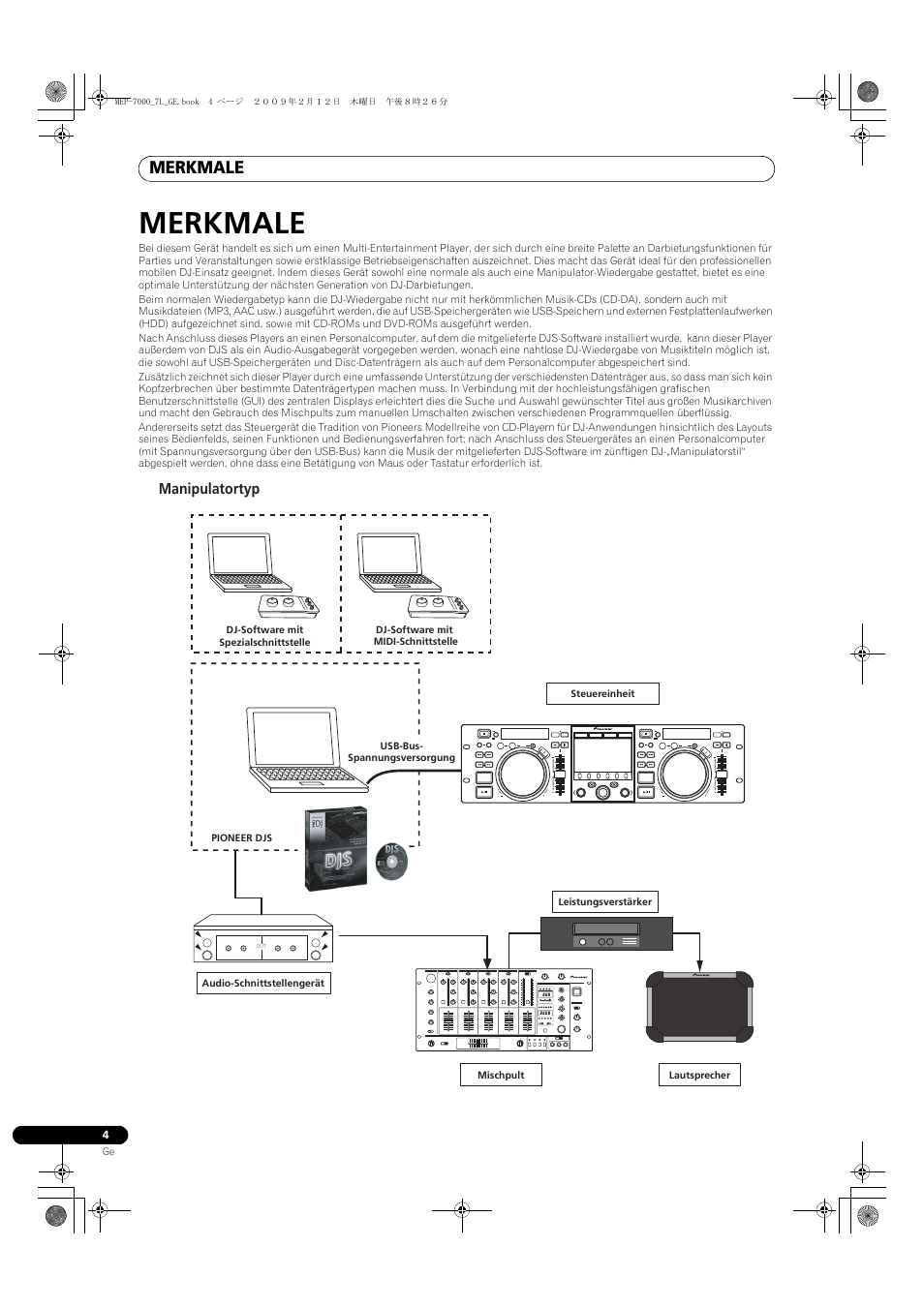 Merkmale | Pioneer MEP-7000 User Manual | Page 140 / 208