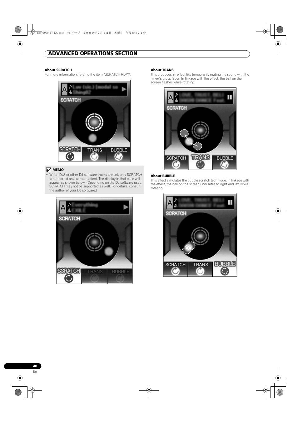 About scratch, About trans, About bubble | Pioneer MEP-7000 User Manual | Page 40 / 208