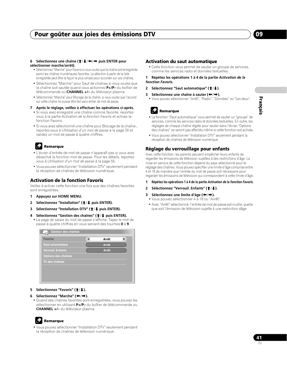 Pour goûter aux joies des émissions dtv 09 | Pioneer PDP-SX5080D User Manual | Page 119 / 236