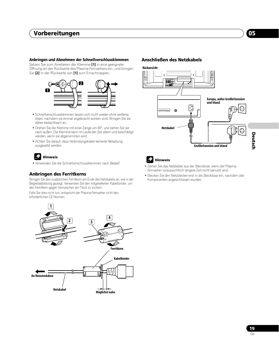 Vorbereitungen 05 | Pioneer PDP-SX5080D User Manual | Page 175 / 236
