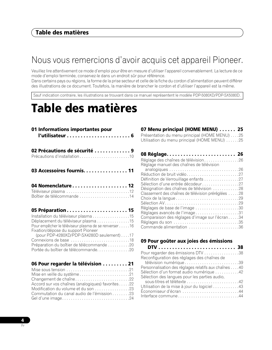 Pioneer PDP-SX5080D User Manual | Page 82 / 236