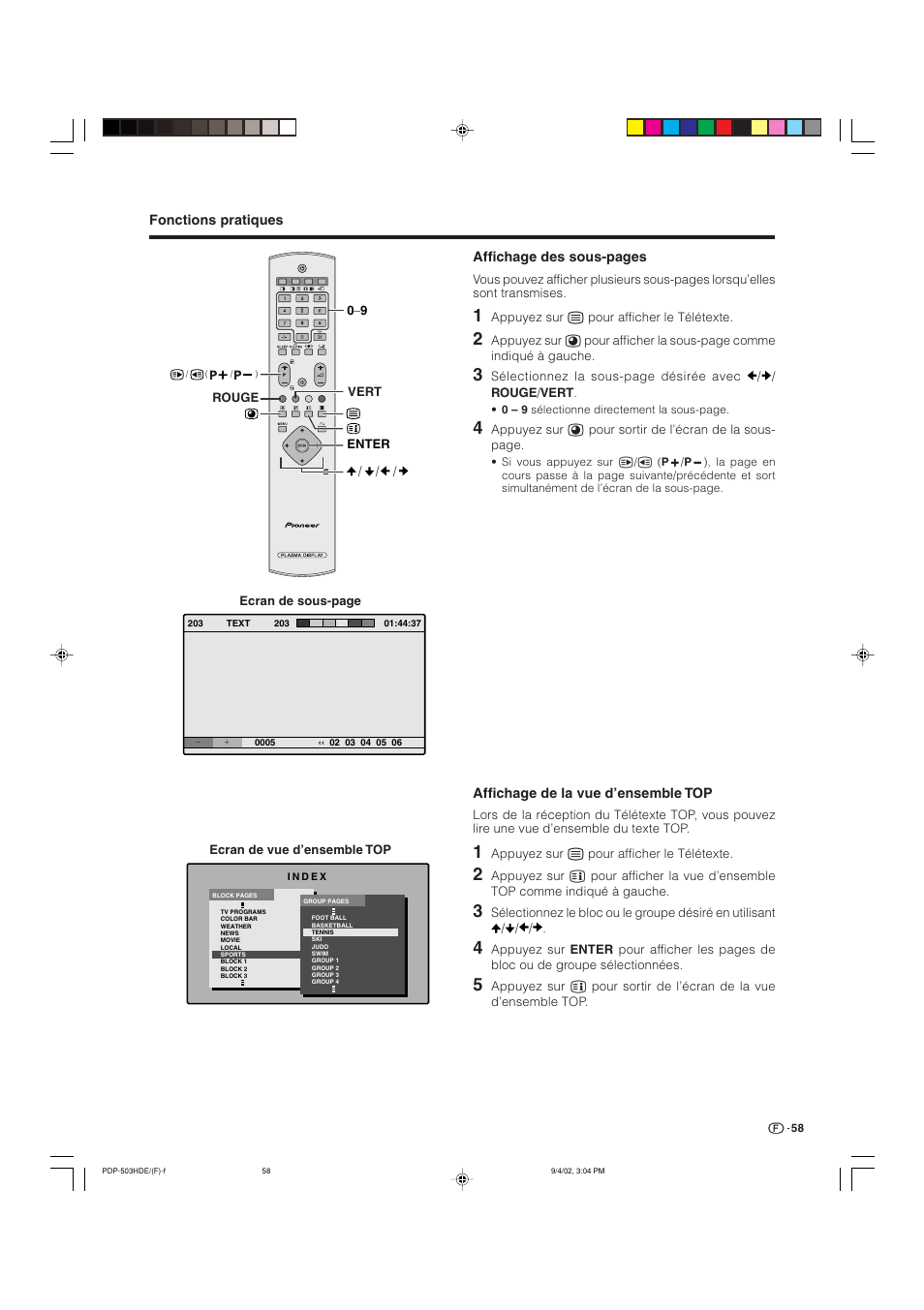 Pioneer PDP-503HDE User Manual | Page 124 / 194
