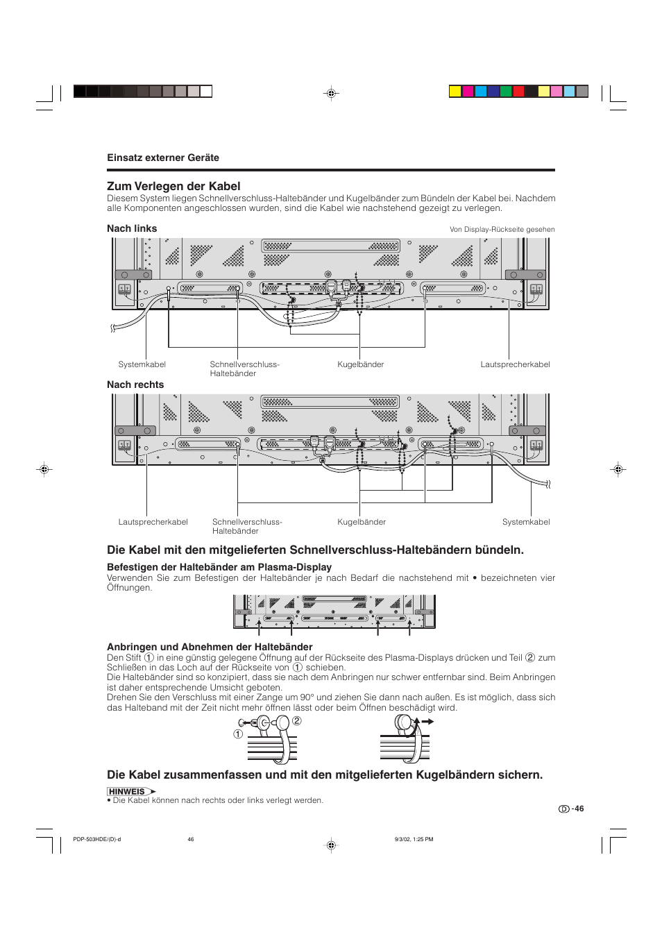 Zum verlegen der kabel | Pioneer PDP-503HDE User Manual | Page 176 / 194