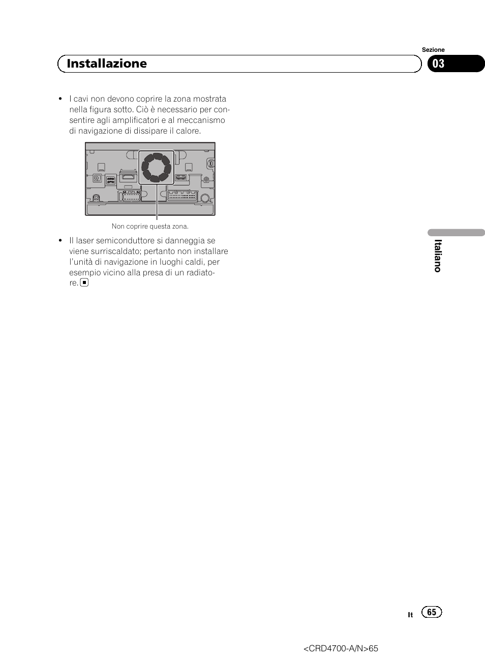 03 installazione | Pioneer AVIC-F850BT User Manual | Page 65 / 148