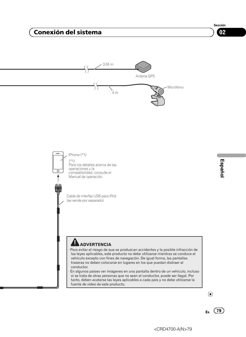 02 conexión del sistema | Pioneer AVIC-F850BT User Manual | Page 79 / 148