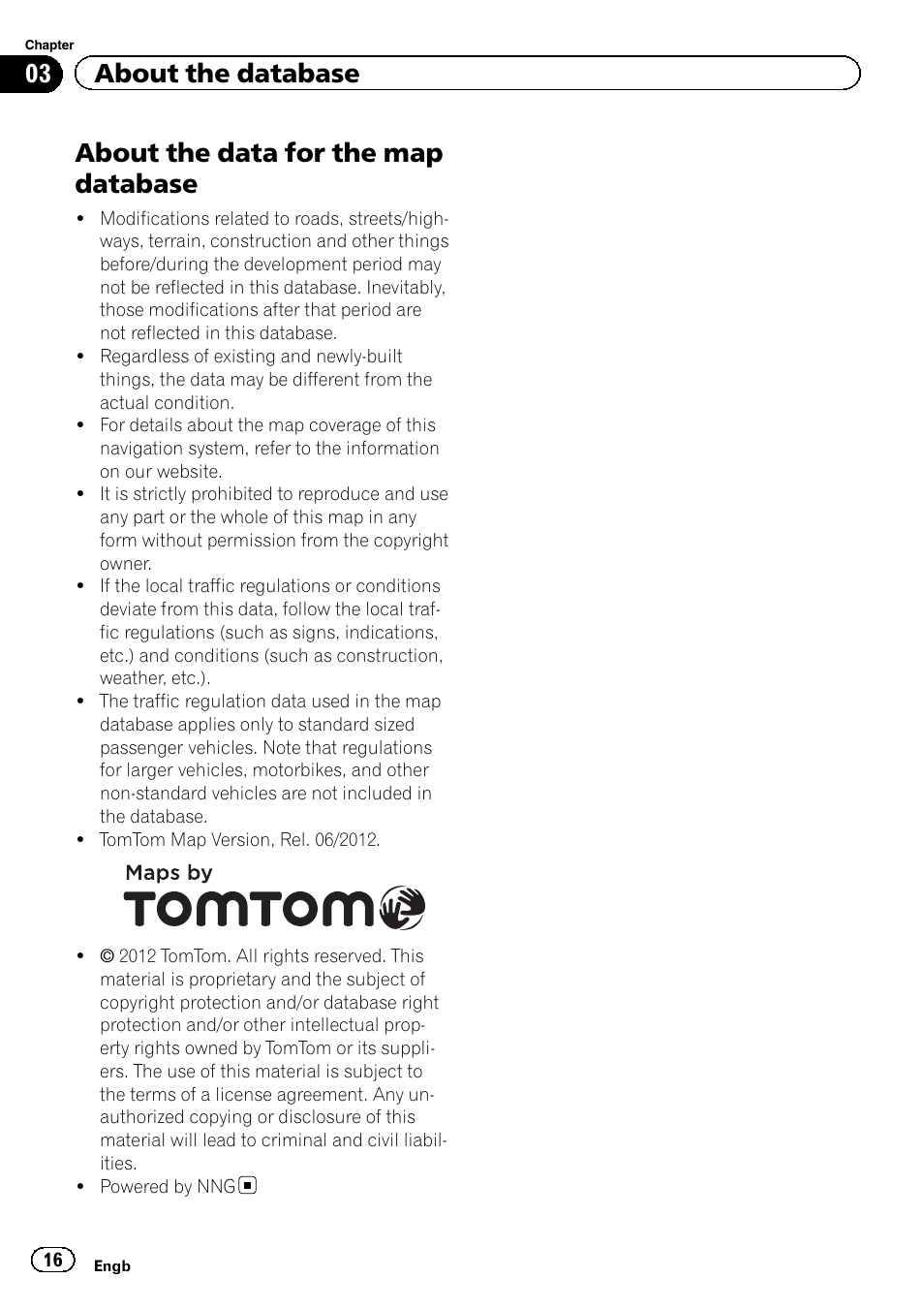 About the data for the map database, 03 about the database | Pioneer CNSD-450FM User Manual | Page 16 / 32