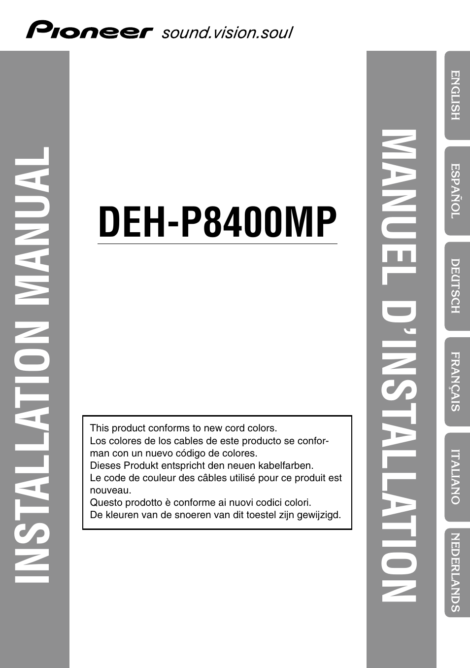 Pioneer DEH-P8400MP User Manual | 52 pages
