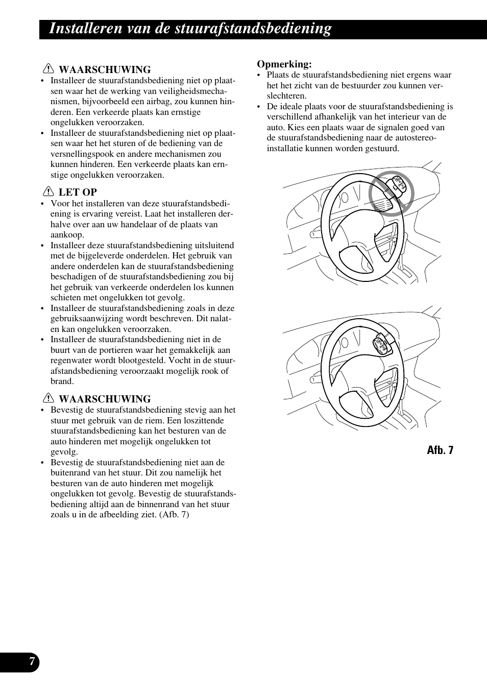 Installeren van de, Stuurafstandsbediening, A title (english) | Installeren van de stuurafstandsbediening | Pioneer DEH-P8400MP User Manual | Page 48 / 52
