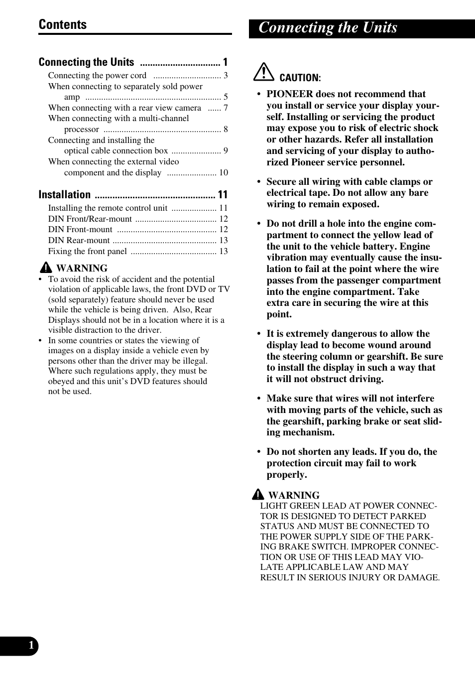Pioneer AVH-P6600DVD User Manual | Page 2 / 85