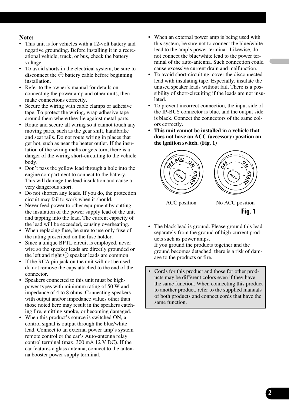 Fig. 1 | Pioneer AVH-P6600DVD User Manual | Page 3 / 85