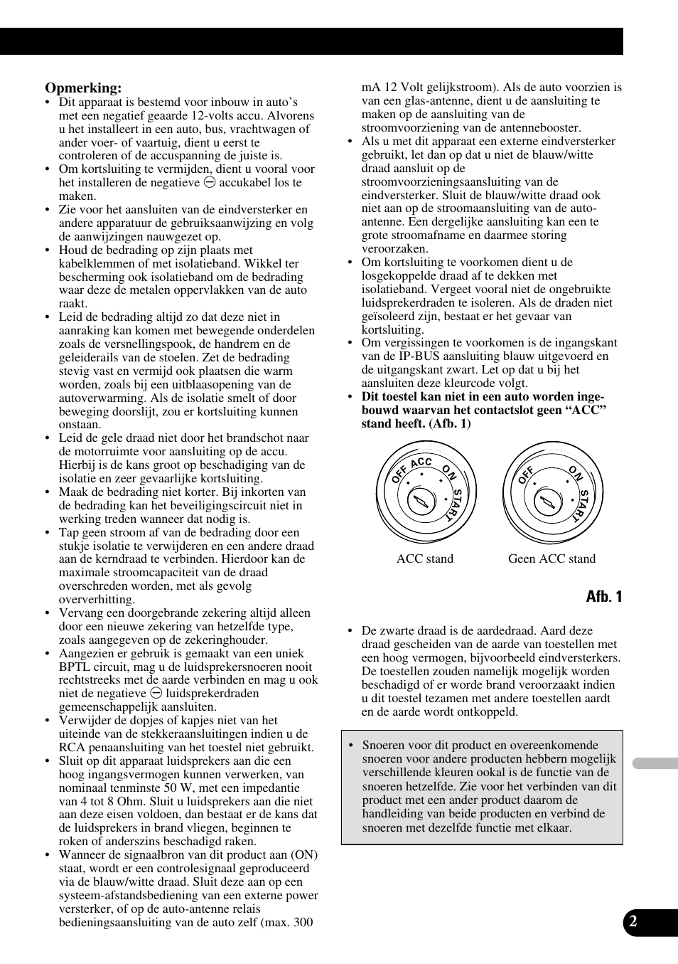 Afb. 1 | Pioneer AVH-P6600DVD User Manual | Page 73 / 85