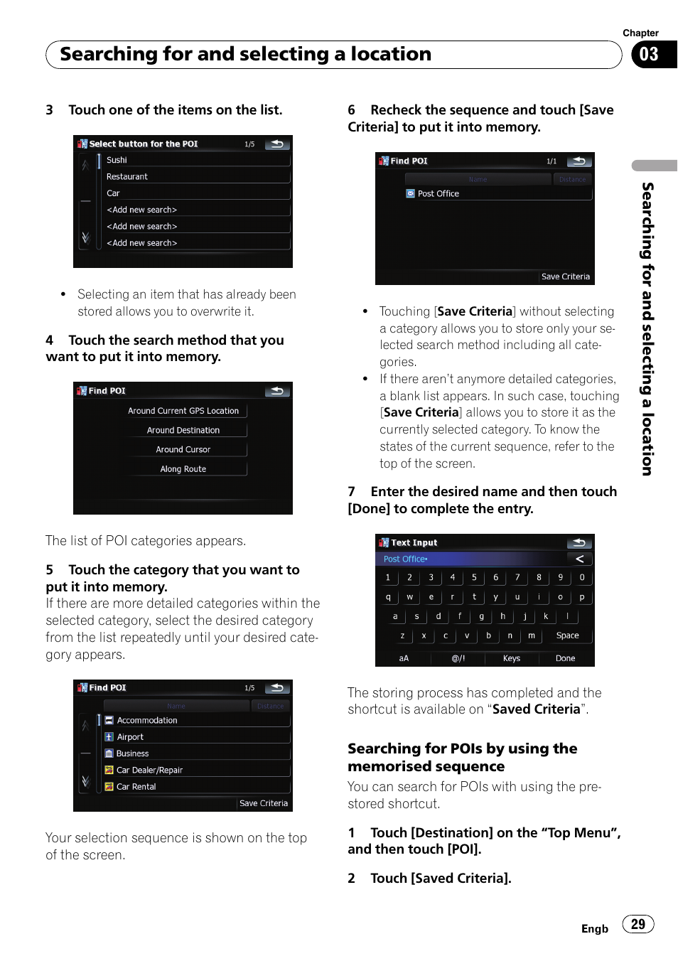 Searching for and selecting a location | Pioneer AVIC F900BT User Manual | Page 29 / 168