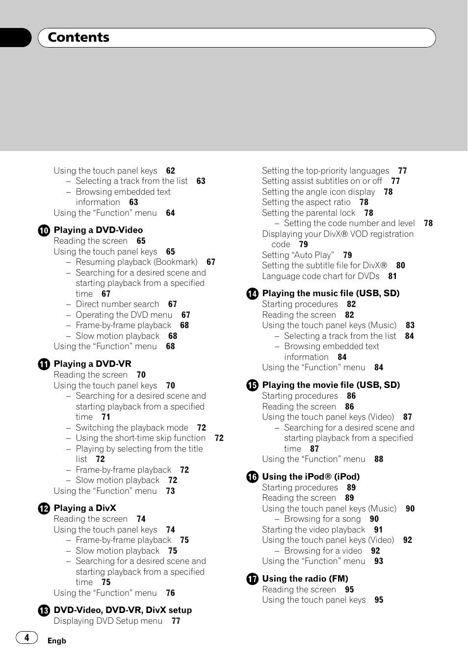 Pioneer AVIC F900BT User Manual | Page 4 / 168