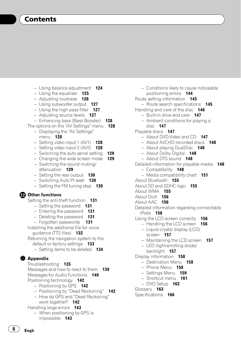 Pioneer AVIC F900BT User Manual | Page 6 / 168