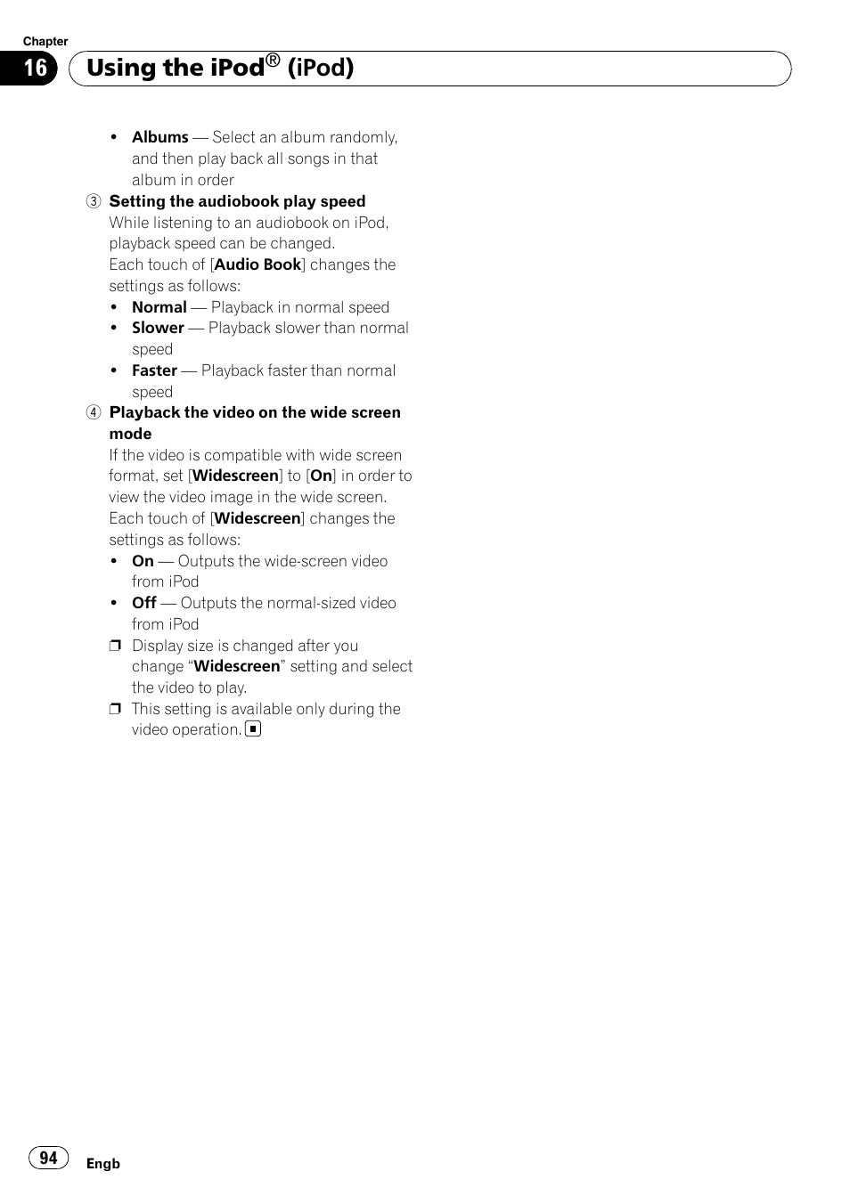 Using the ipod, Ipod) | Pioneer AVIC F900BT User Manual | Page 94 / 168