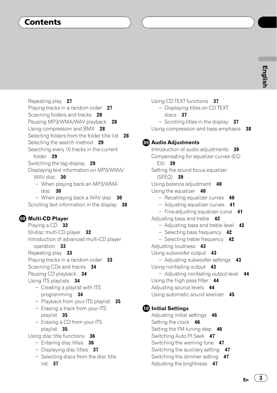 Pioneer DEH-P7600MP User Manual | Page 3 / 132